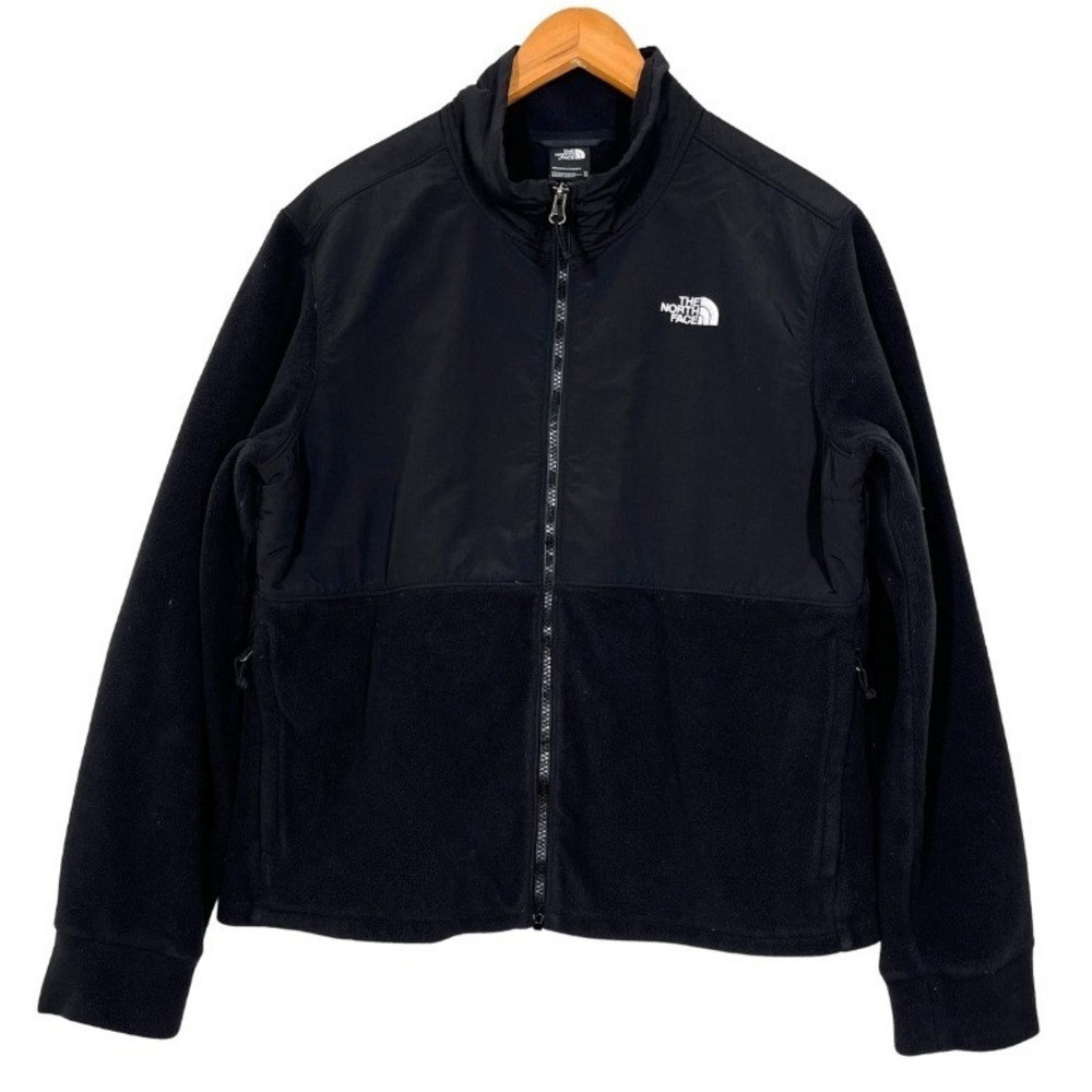 The North Face Womens Denali Fleece Jacket Black Full Zip Mock Neck XL